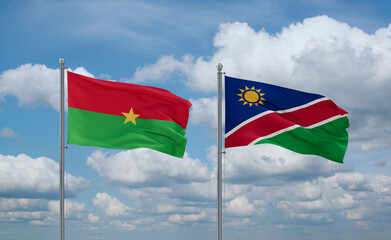 Namibia and Burkina Faso, country relationship concept