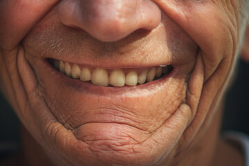 Closeup Image Of A Joyful Smile On A Blurred Background Created Using Artificial Intelligence