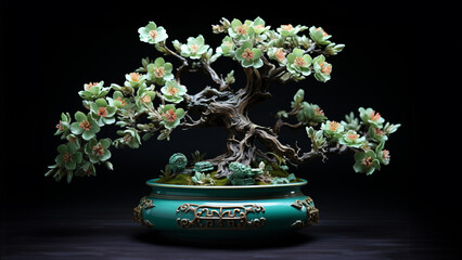 Beautiful Bonsai Tree Showing Growth and Serenity in Natural Setting