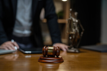 Lawyers having  Concepts of  Legal services at the law office