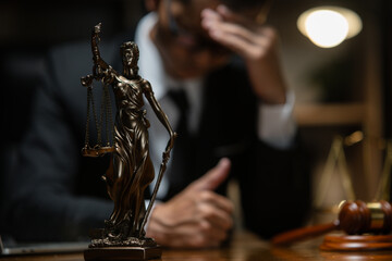 Lawyers having  Concepts of  Legal services at the law office