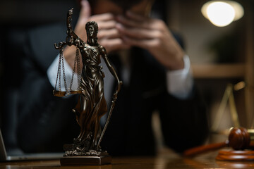 Lawyers having  Concepts of  Legal services at the law office