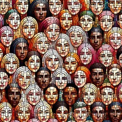 Beauty and unity, this diverse group of beautiful people of all skin tones and races together posing with the planet earth. A multiracial diverse group of women and men, inclusivity body positivity.	
