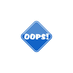 Oops sign icon isolated on transparent background