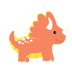 Big Orange Dinosaur With Horns | Dinosaurs Series