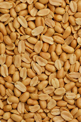 salted roasted peanuts top view