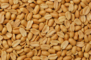 salted roasted peanuts top view