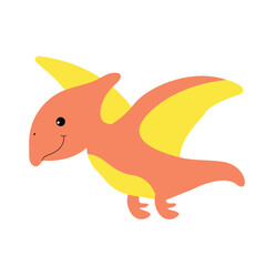 Flying Orange And Yellow Dinosaur | Dinosaurs Series