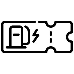 electric charge coupon promotion marketing coupon simple line