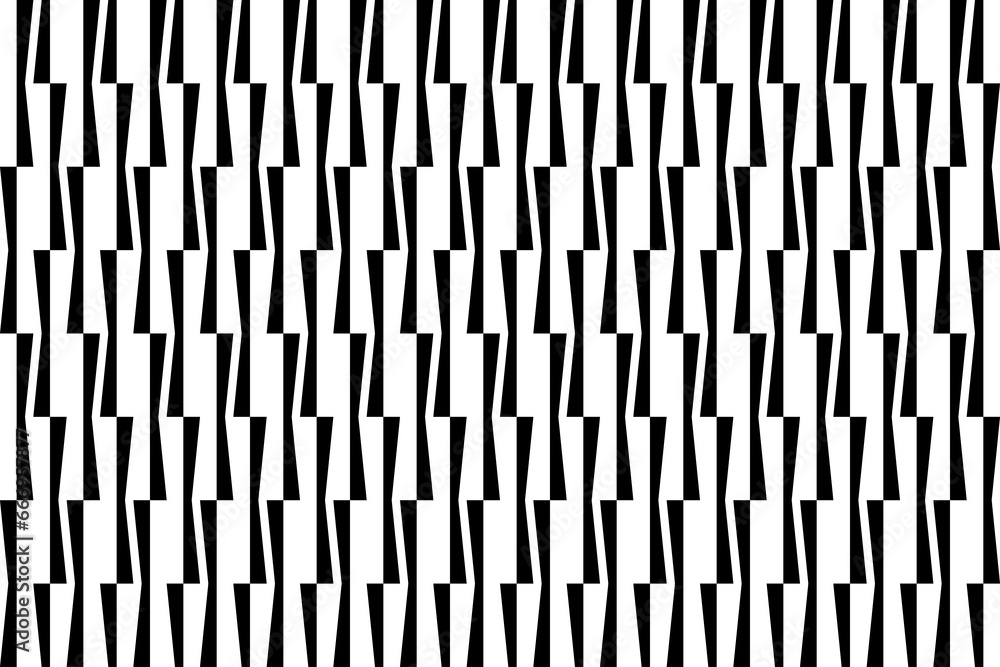 Aufkleber abstract of vertical shape pattern. design stripes black on white background. design print for illus