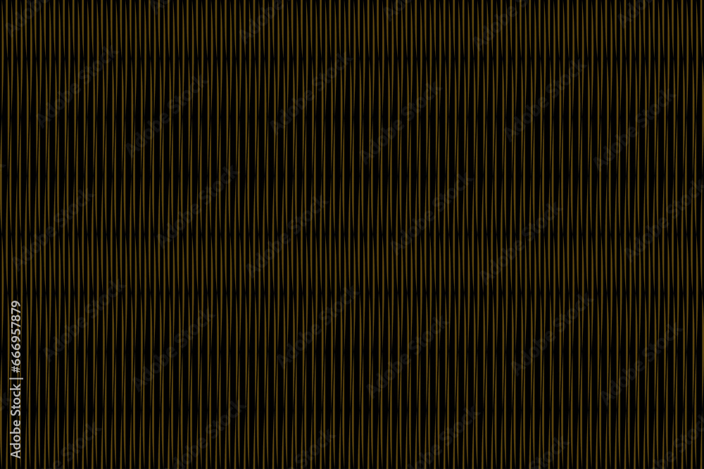 Poster abstract of vertical shape pattern. design stripes gold on black background. design print for illust