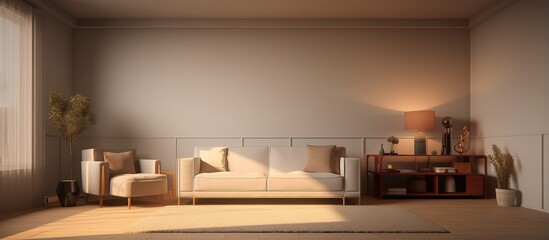 illustration of a living room in a box