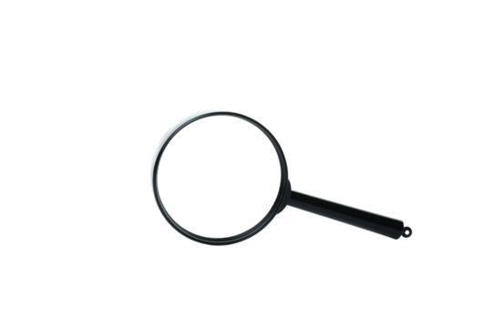 PNG, Magnifying glass, isolated on white background