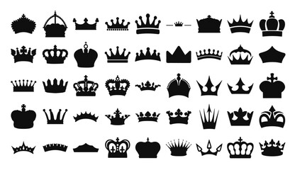 Illustration vector crowns icon design collection