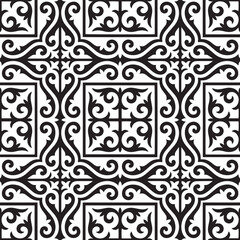 Kazakh ornaments. Seamless traditional carpet patterns of Kazakhs. Background, texture, design life of nomads. Ancient Turkic ornaments. Customs and traditions of Kazakhstan. Decorative art of nomads