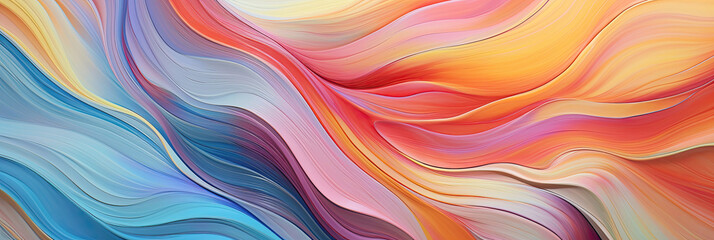 Flowing abstract with fluid forms & gradients - obrazy, fototapety, plakaty