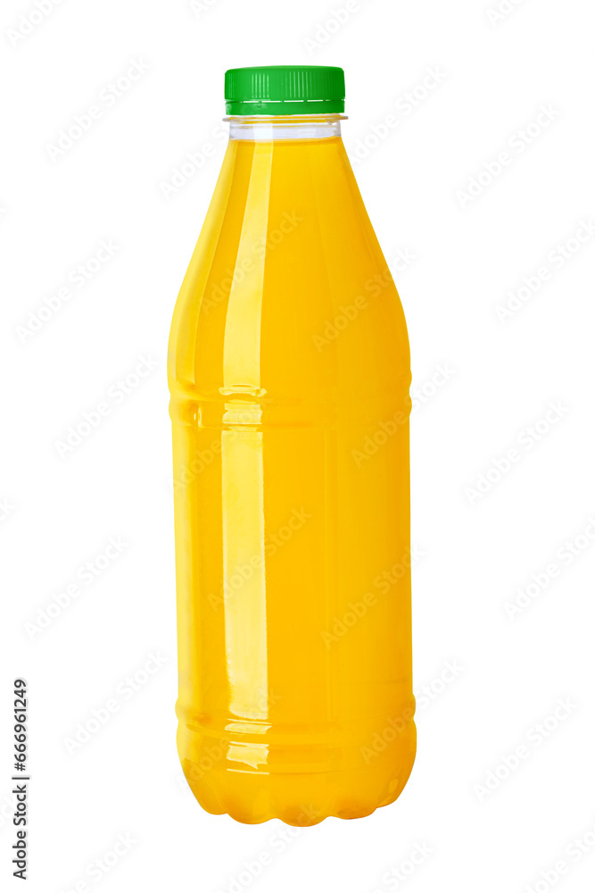 Canvas Prints orange juice bottle isolated