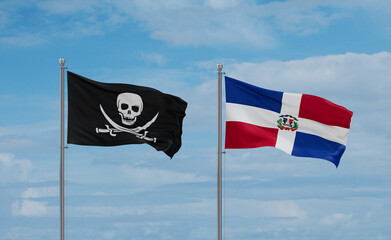 Belgium and Corsair Pirate flags, country relationship concept