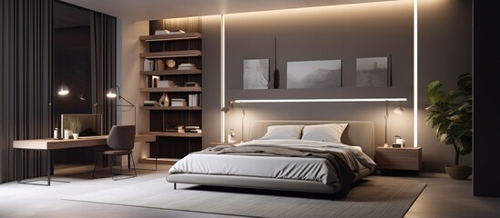 representation of a bedroom s inside design
