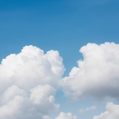 Naklejka na ściany i meble blue sky with white clouds generative Ai 