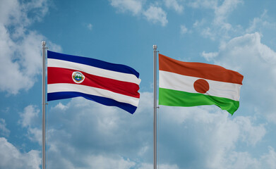 Niger national flags, country relationship concept