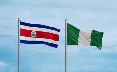 Nigeria national flags, country relationship concept