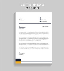 clean and fresh company letterhead design for your project, professional letterhead design.