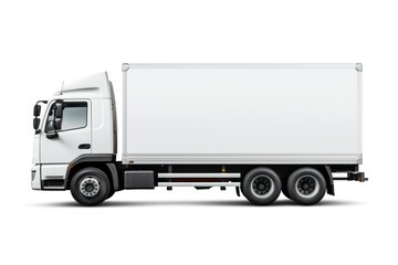 white truck on white background illustration