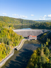 Old hydroelectric power plant with a dam in the Bobr River Valley near Jelenia Góra © Marcin