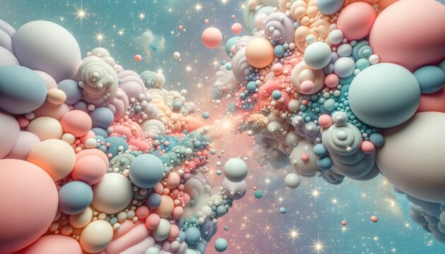 Mesmerizing hues of squishy orbs dance across the sky, oddly satisfying in their fluid and wild display