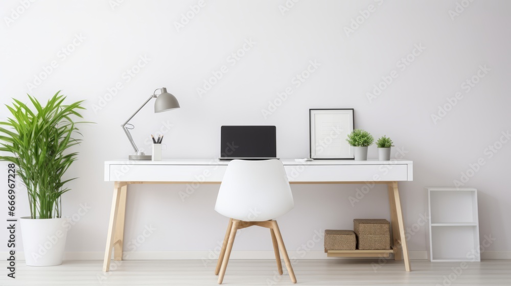 Poster a clean and clutter-free workspace with a minimalist design