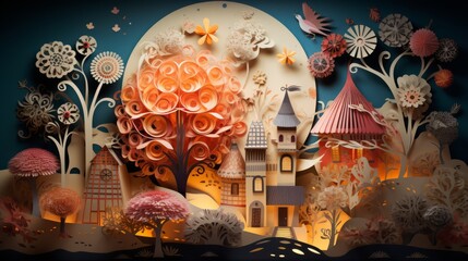 Whimsical and imaginative paper artistry