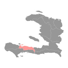 Nippes department map, administrative division of Haiti. Vector illustration.