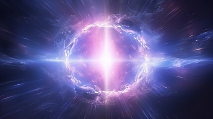 Fototapeta premium Surreal hyper zoom portal with celestial phenomena
