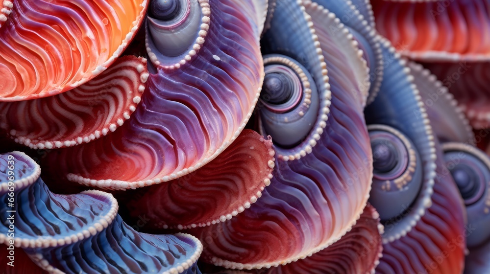 Poster mesmerizing hyperzoom into the texture of a seashell