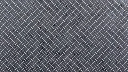 Fotobehang 3D rendering metal diamond pattern pate texture background, rhombus shapes for design artwork, backdrop or skin product © Atlantist studio