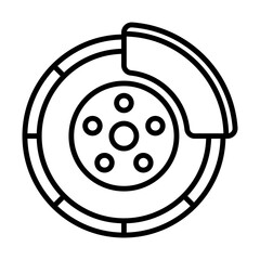 Disc Brake Icon, Auto Repair Vector Illustration