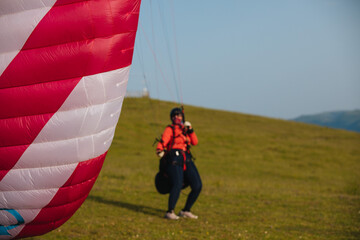 paragliding takeoff exercise