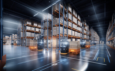 Modern logistics warehouses, where efficiency and technology converge.