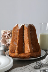 Panettone is a traditional Italian sweet Christmas bread.