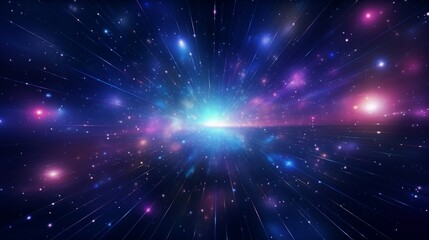 Fototapeta premium Cosmic hyper zoom background with starry elements