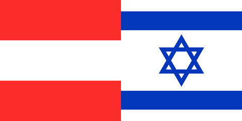 flag of Israel and Austria in one image