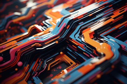 close-up view of a futuristic high tech surface, ai tools generated image