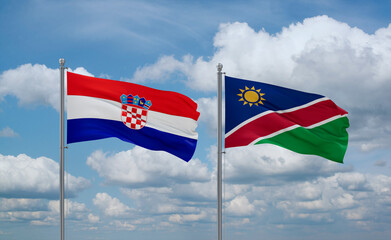Namibia and Croatia, country relationship concept