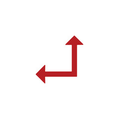 arrow icon on white background vector symbol	