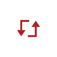 arrow icon on white background vector symbol	