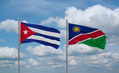 Namibia and Cuba, country relationship concept