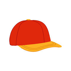 Fototapeta premium side baseball cap cartoon. sport front, object visor, fashion clothing side baseball cap sign. isolated symbol vector illustration