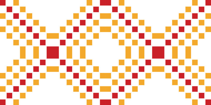 Philippine Indigenous seamless geometric pattern Mandaya weaving inspired