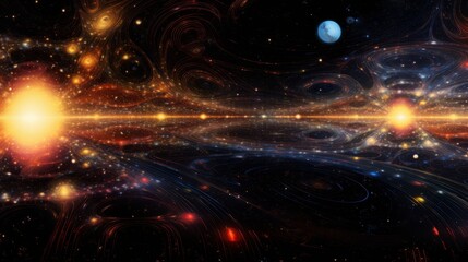 A digital art representation of a hyper zoomed universe